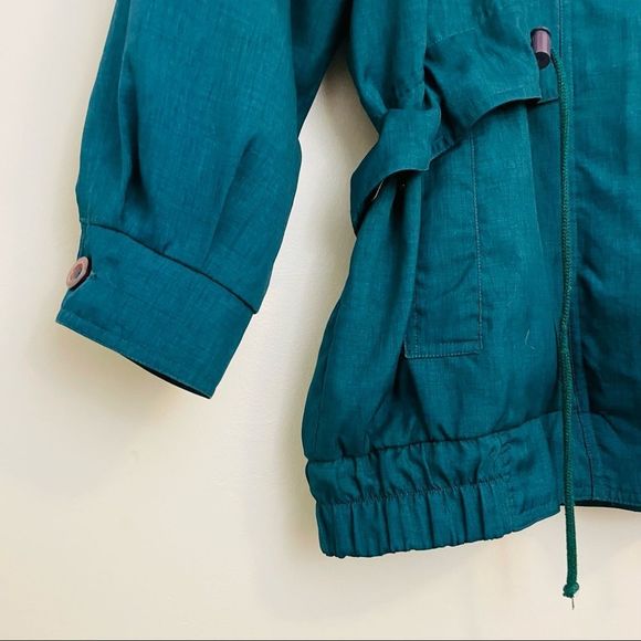 Vintage | 1980s Emerald Teal Utility Jacket - Picture 3 of 12